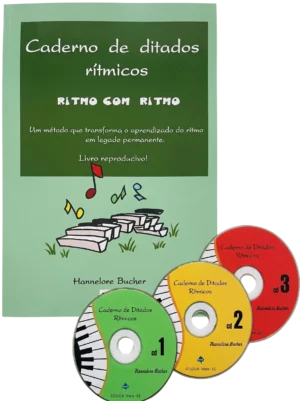 Caderno de Ditados Rítmicos Kit (Livro do Aluno + Manual do professor + 3 CDs)