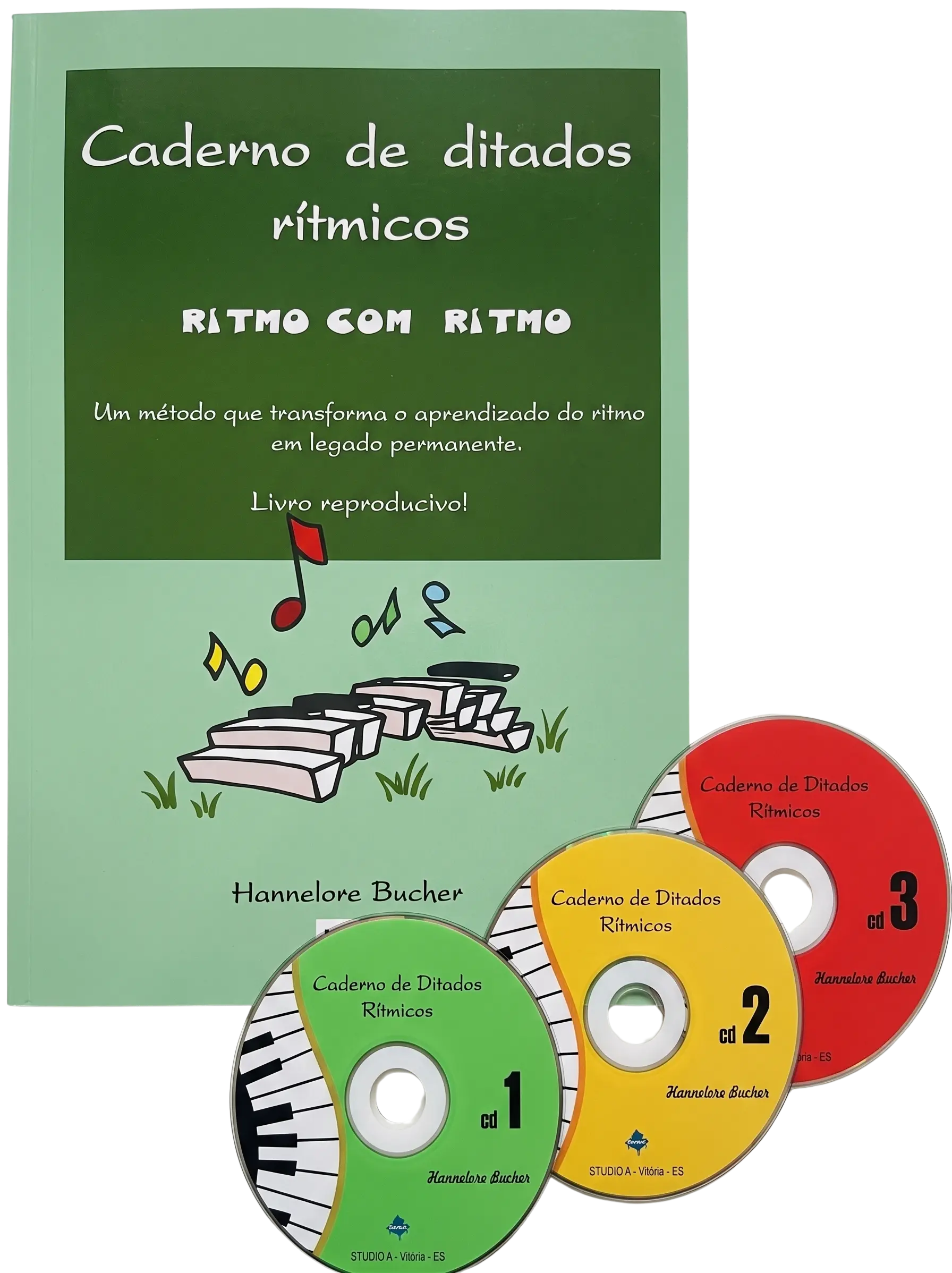 Caderno de Ditados Rítmicos Kit (Livro do Aluno + Manual do professor + 3 CDs)